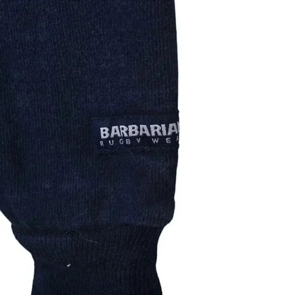 Barbarian Queens University Striped Rugby  Shirt Long Sleeve Polo Size XS - Picture 5 of 10